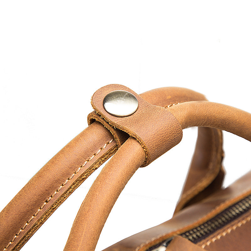 Crazy Horse Leather Vintage Men's Handbag