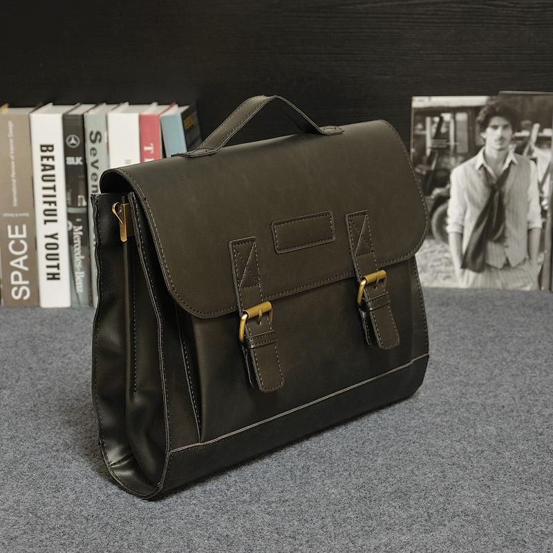 Crazy Horse Leather Tote Briefcase
