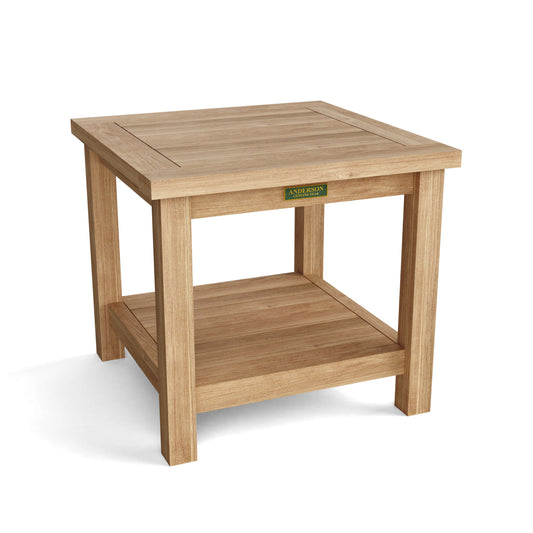 Bahama 22" Square 2-Tier Side Table - Addison Foster