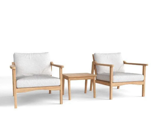 Amalfi 3-Piece Deep Seating Armchair Set (includes cushions) - Addison Foster